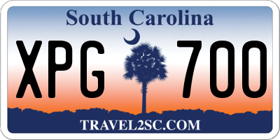 SC license plate XPG700