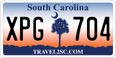 SC license plate XPG704