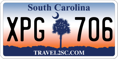 SC license plate XPG706