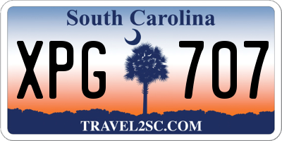 SC license plate XPG707