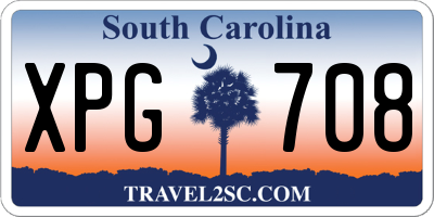 SC license plate XPG708