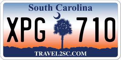 SC license plate XPG710