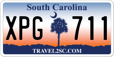SC license plate XPG711