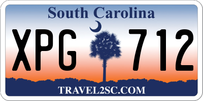 SC license plate XPG712