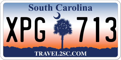 SC license plate XPG713