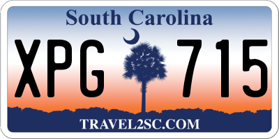 SC license plate XPG715