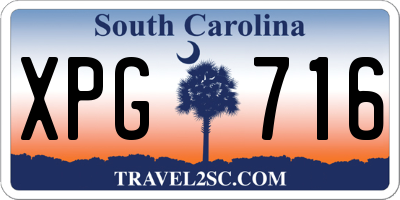SC license plate XPG716