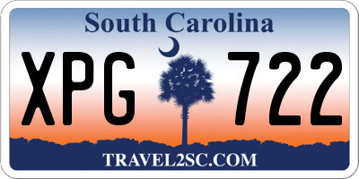 SC license plate XPG722