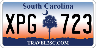 SC license plate XPG723