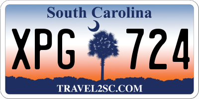 SC license plate XPG724