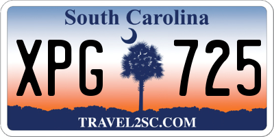 SC license plate XPG725
