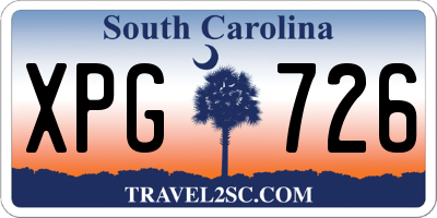 SC license plate XPG726