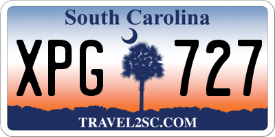 SC license plate XPG727