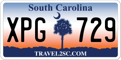 SC license plate XPG729