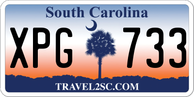 SC license plate XPG733