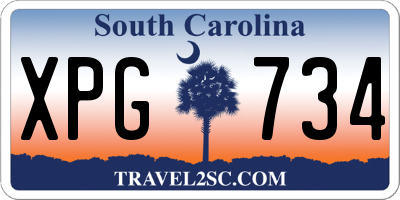 SC license plate XPG734