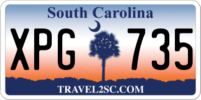 SC license plate XPG735