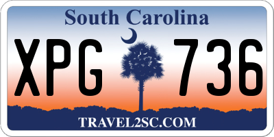 SC license plate XPG736