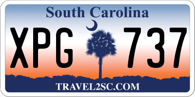 SC license plate XPG737