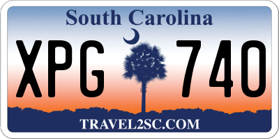 SC license plate XPG740