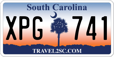 SC license plate XPG741
