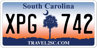 SC license plate XPG742