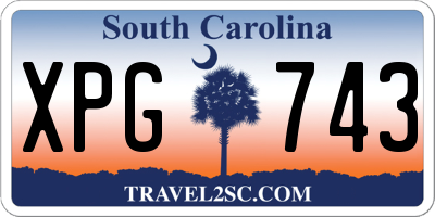 SC license plate XPG743