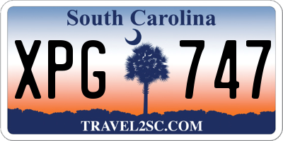 SC license plate XPG747
