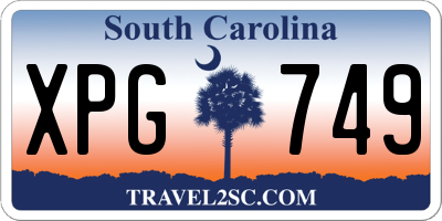 SC license plate XPG749