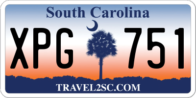 SC license plate XPG751