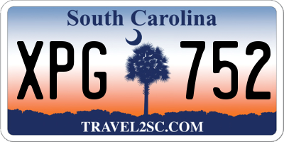 SC license plate XPG752