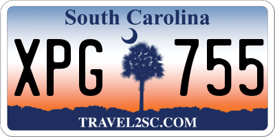 SC license plate XPG755