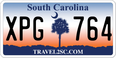 SC license plate XPG764