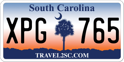 SC license plate XPG765