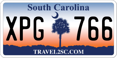 SC license plate XPG766