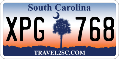 SC license plate XPG768