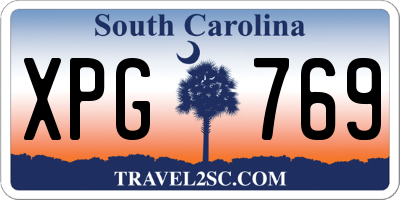 SC license plate XPG769