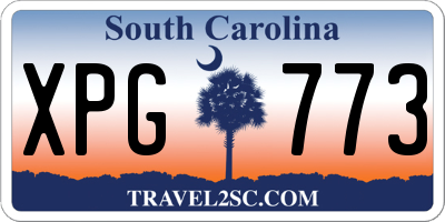 SC license plate XPG773