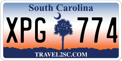 SC license plate XPG774