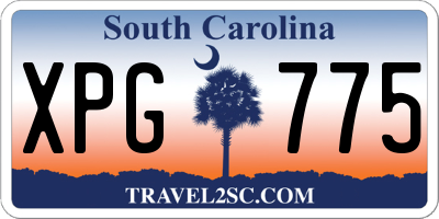 SC license plate XPG775