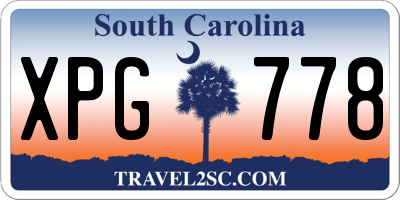 SC license plate XPG778