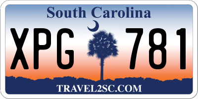 SC license plate XPG781