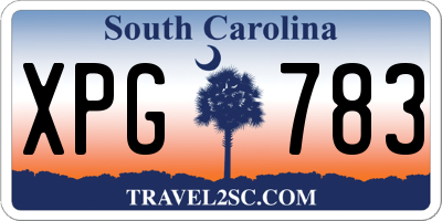 SC license plate XPG783