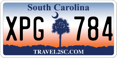 SC license plate XPG784