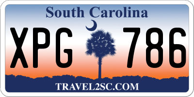 SC license plate XPG786