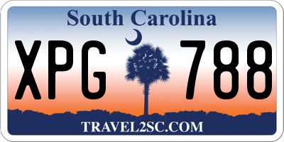 SC license plate XPG788