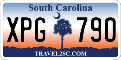 SC license plate XPG790