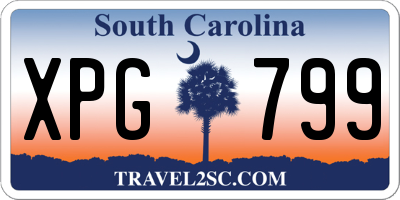 SC license plate XPG799