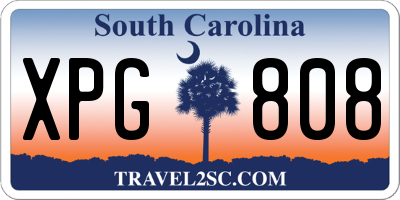 SC license plate XPG808