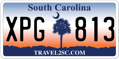 SC license plate XPG813